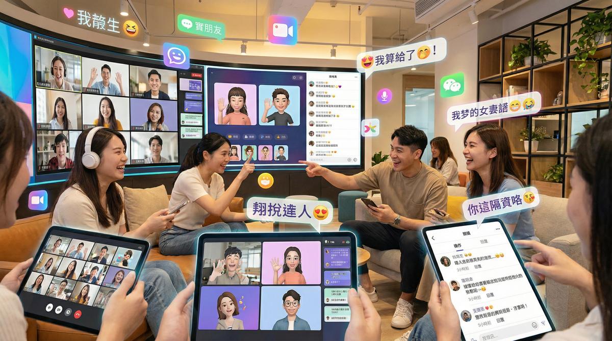 网红主播甜心社区互动场景