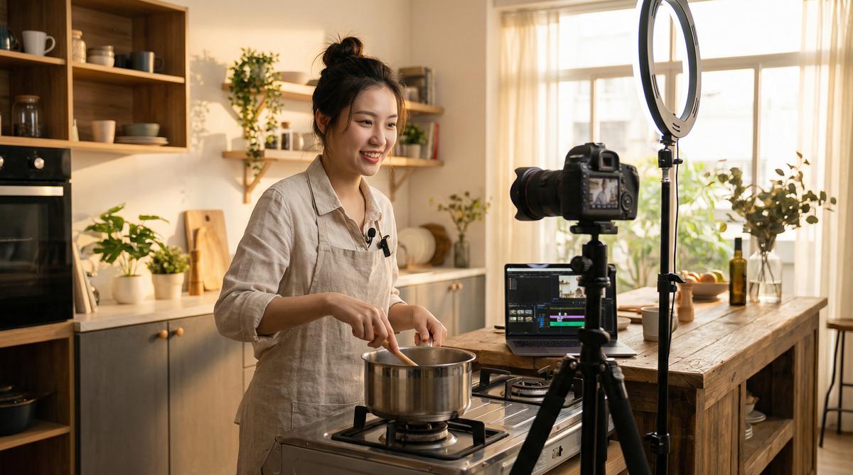 网红主播视频-美食VLOG视频